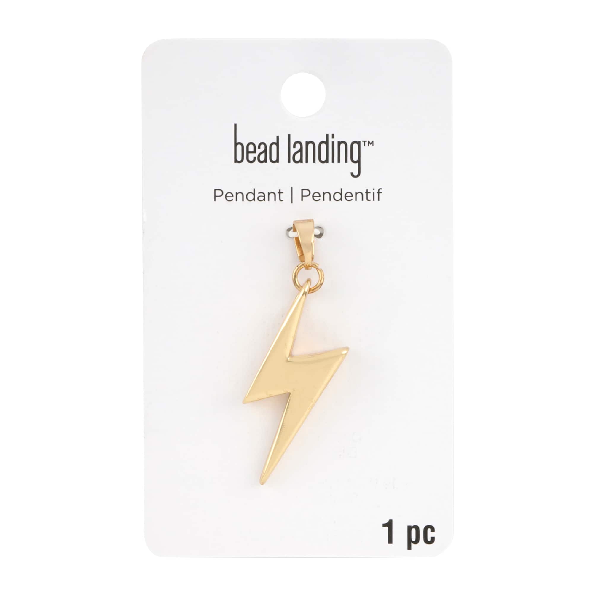 Gold Lightning Bolt Pendant by Bead Landing™